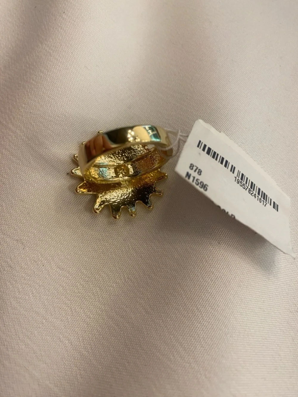 Baublebar Gold Sunburst Statement Ring Women Jewelry size 8 New